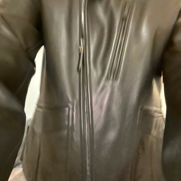 Ralph Lauren Purple Label Mens Blk Leather Moto Jacket (L) MSRP $4000 - Picture 4 of 8